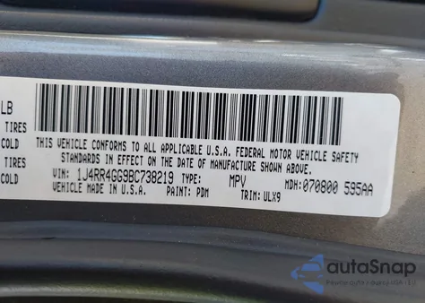 2011 Jeep Grand Cherokee Laredo from USA, damaged, VIN 1J4RR4GG9BC738219